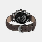 Men Quartz White Dial Analog Leather Watch TW2U38800UJ