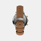 Men Quartz Blue Dial Analog Leather Watch TW2U39000UJ