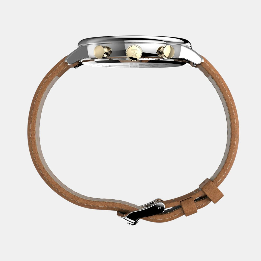 Men Quartz Blue Dial Analog Leather Watch TW2U39000UJ