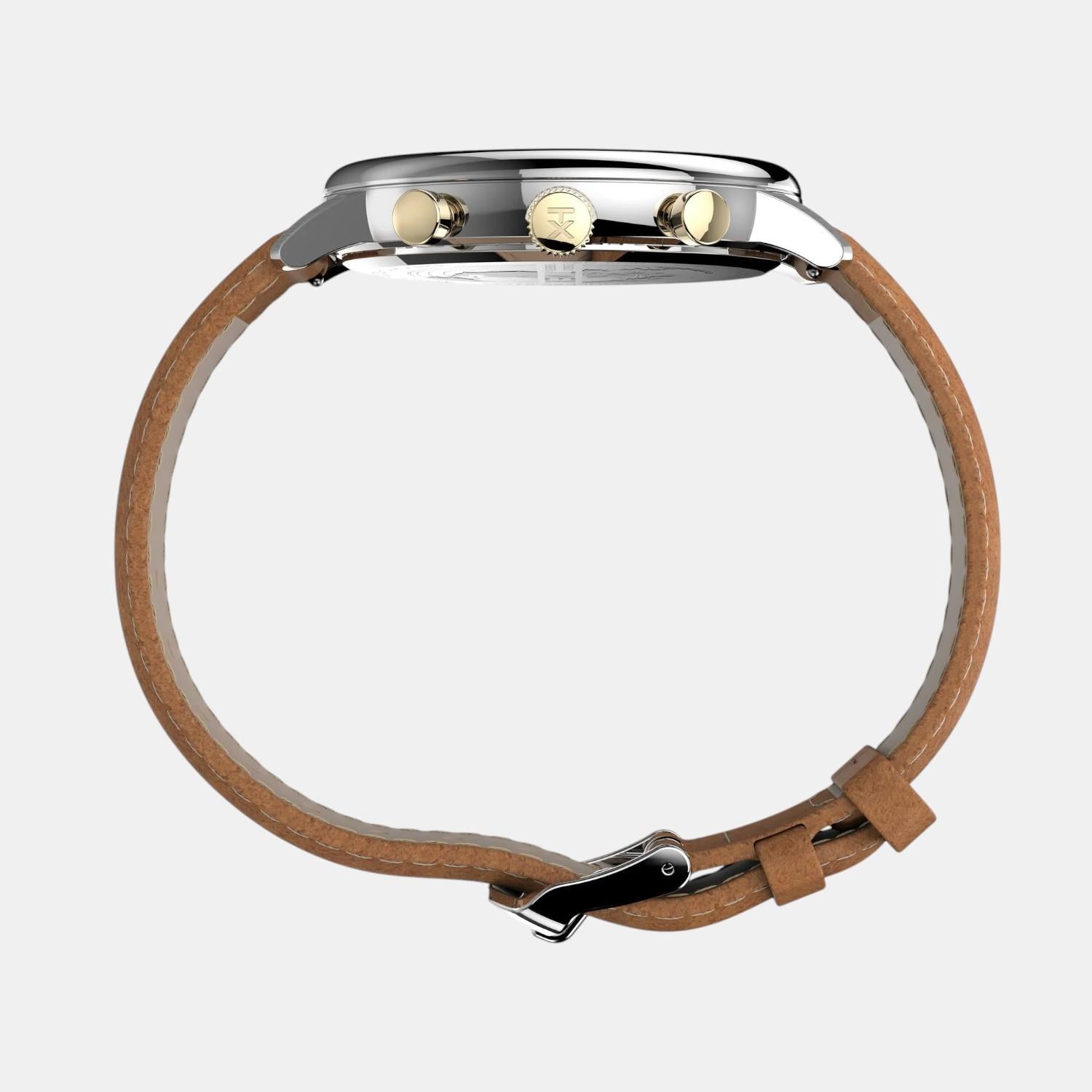 Men Quartz Blue Dial Analog Leather Watch TW2U39000UJ