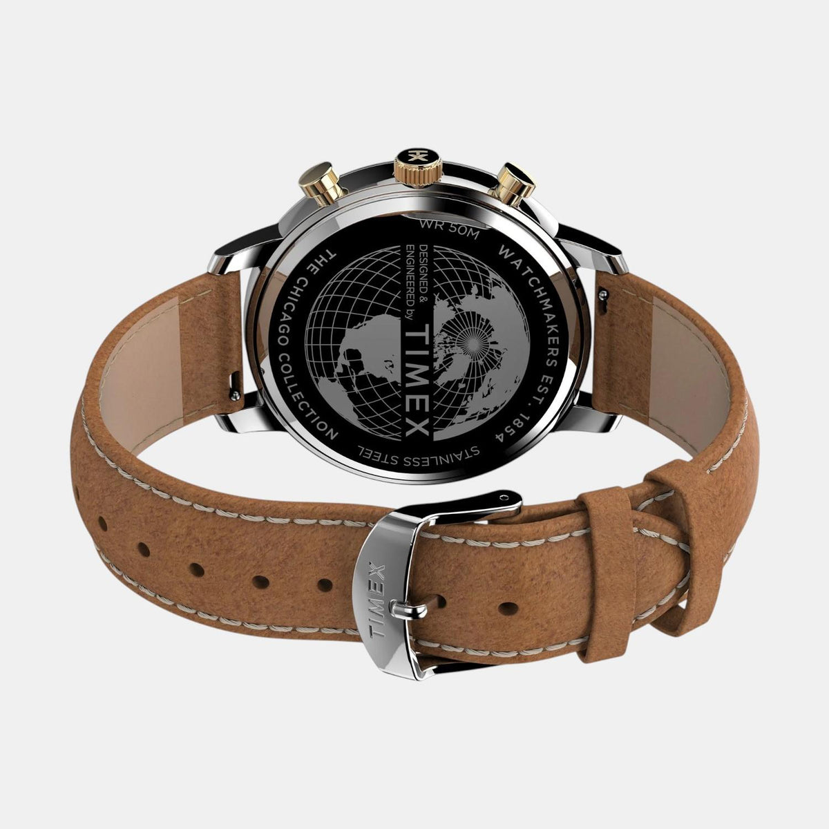 Men Quartz Blue Dial Analog Leather Watch TW2U39000UJ