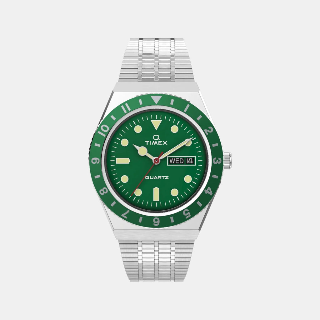 Men Quartz Green Dial Analog Stainless Steel Watch TW2U61700U9