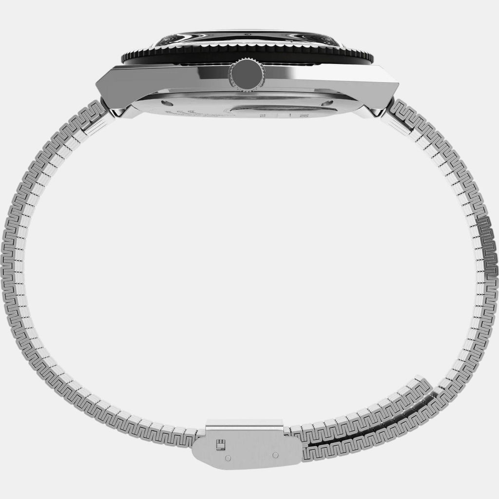 Men Quartz Black Dial Analog Stainless Steel Watch TW2U61800U9