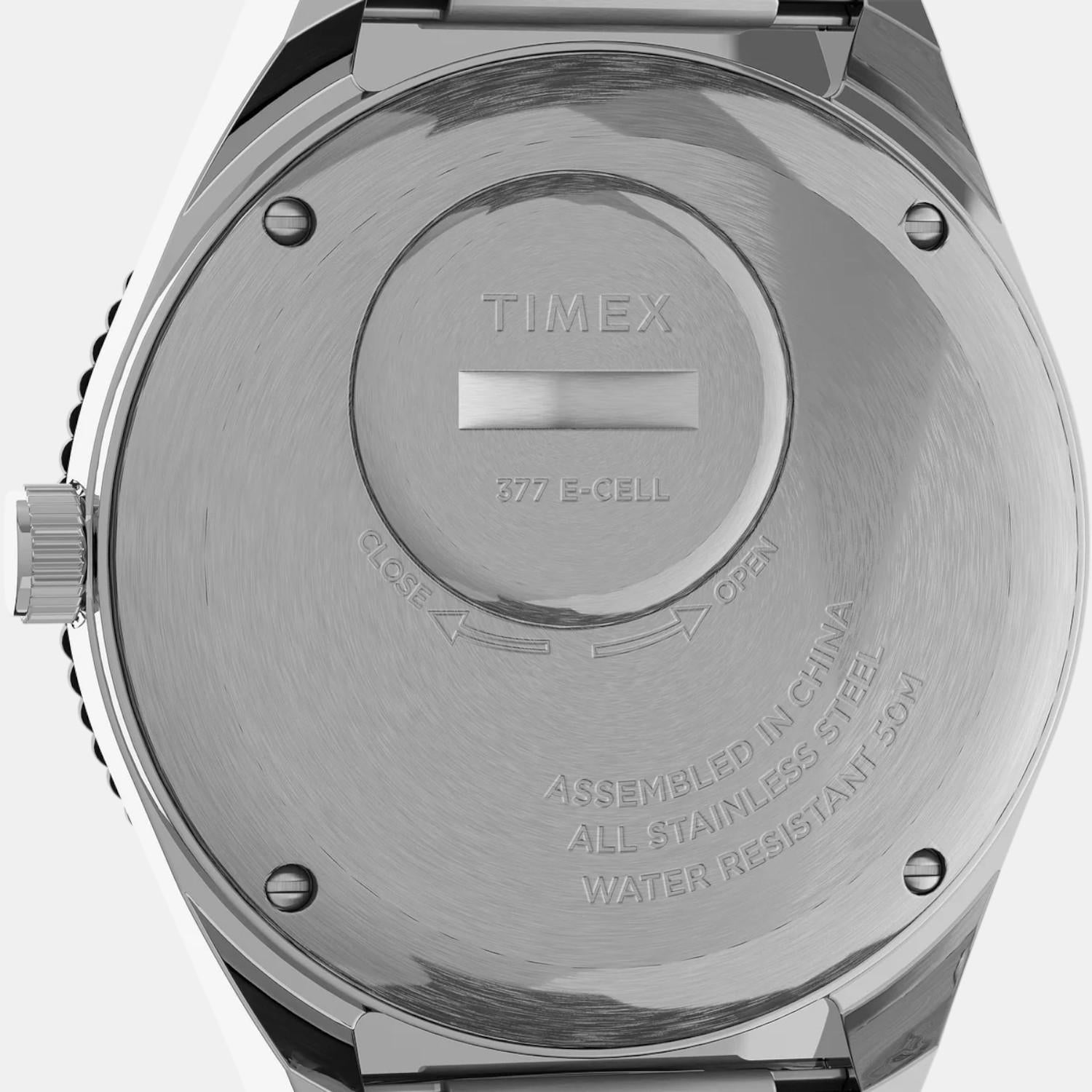 Men Quartz Black Dial Analog Stainless Steel Watch TW2U61800U9