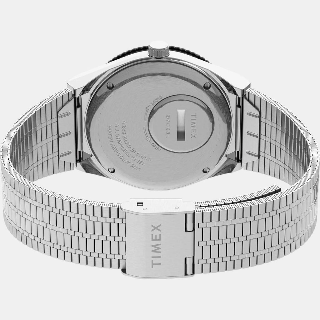 Men Quartz Black Dial Analog Stainless Steel Watch TW2U61800U9