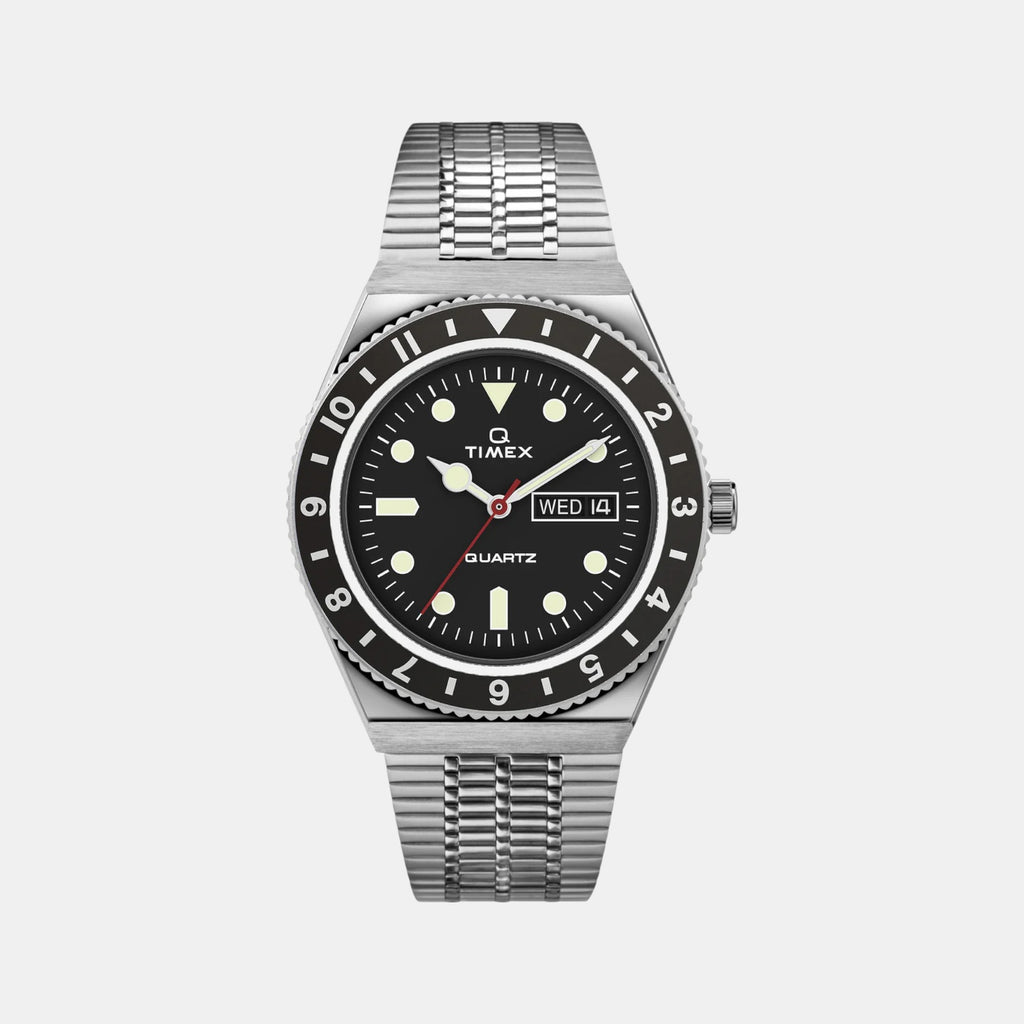 Men Quartz Black Dial Analog Stainless Steel Watch TW2U61800U9