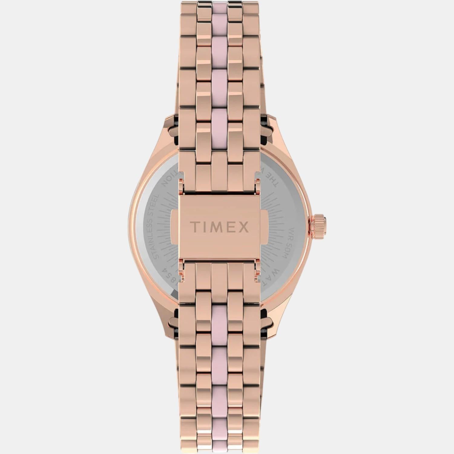 Women Quartz Pink Dial Analog Stainless Steel Watch TW2U82800UJ