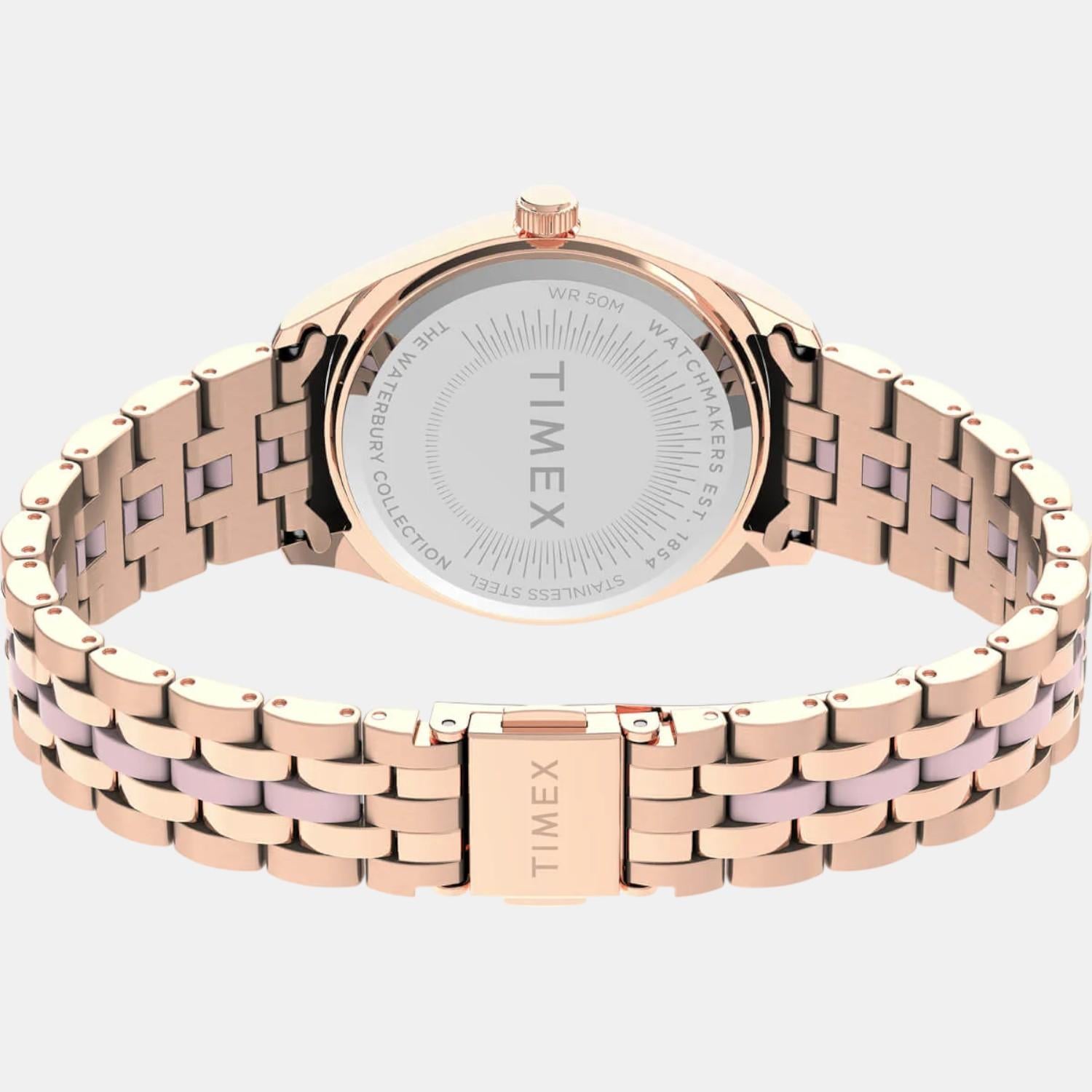 Women Quartz Pink Dial Analog Stainless Steel Watch TW2U82800UJ