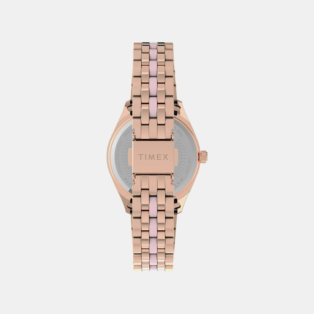 Women Quartz Pink Dial Analog Stainless Steel Watch TW2U82800UJ