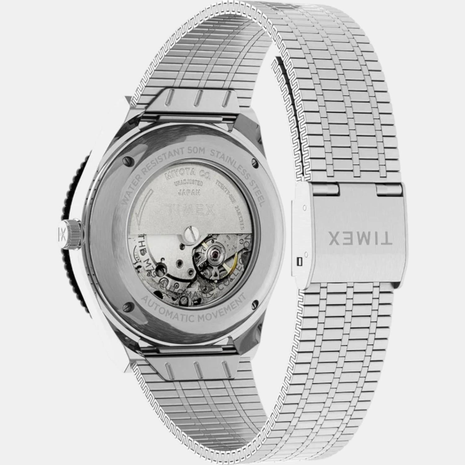 Men Automatic Black Dial Analog Stainless Steel Watch TW2U83400U9