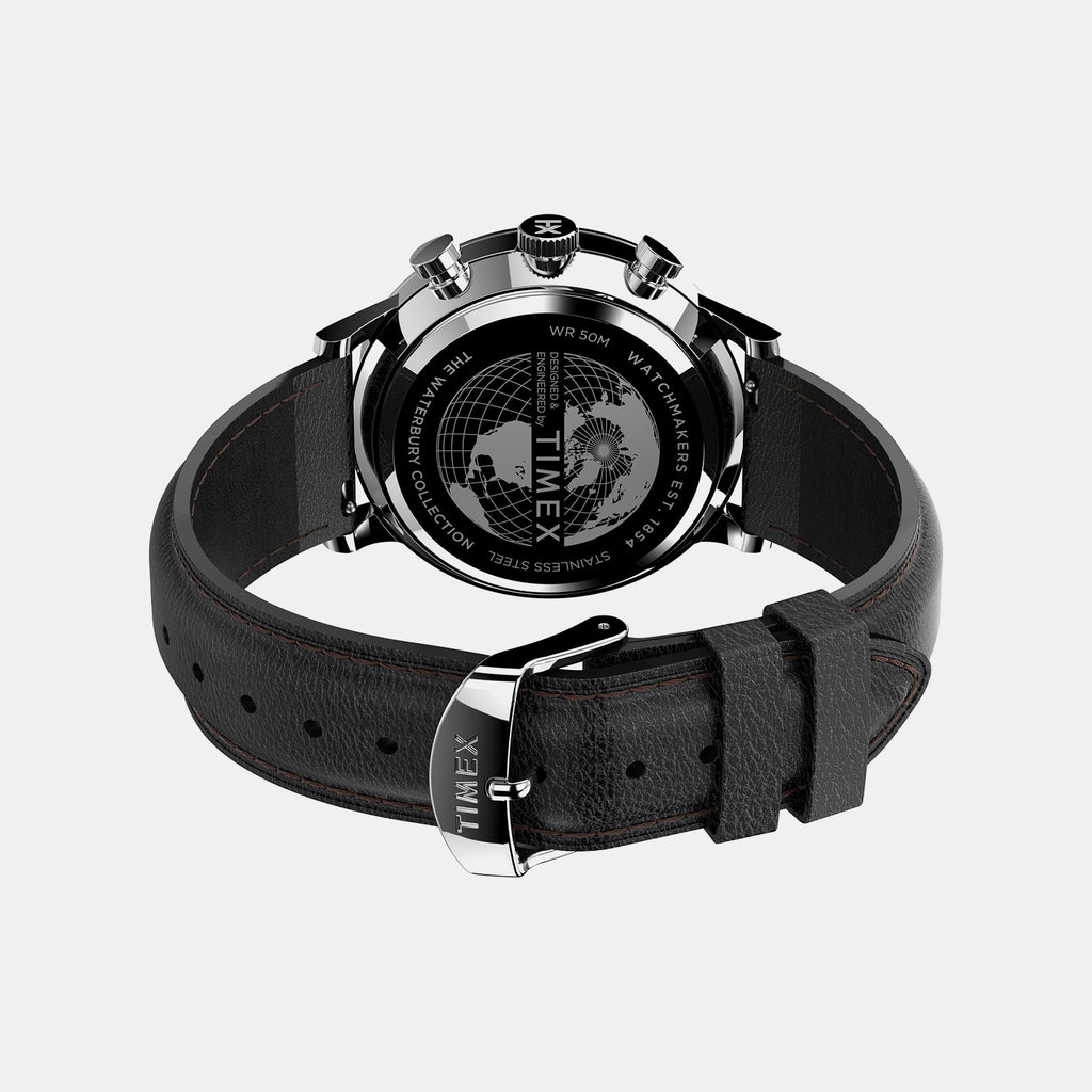 Men Quartz White Dial Analog Leather Watch TW2U88100UJ