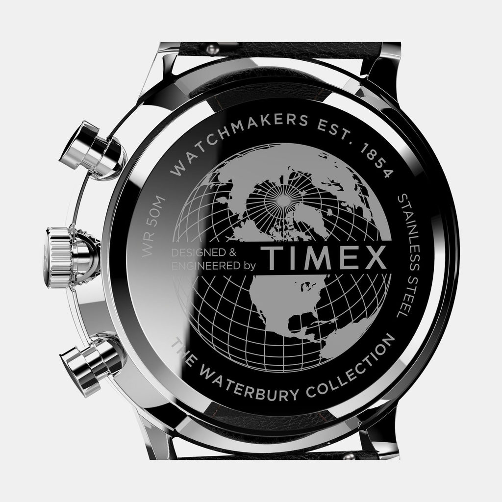 Waterbury Classic Men Quartz Black Dial Analog Leather Watch TW2U88300UJ