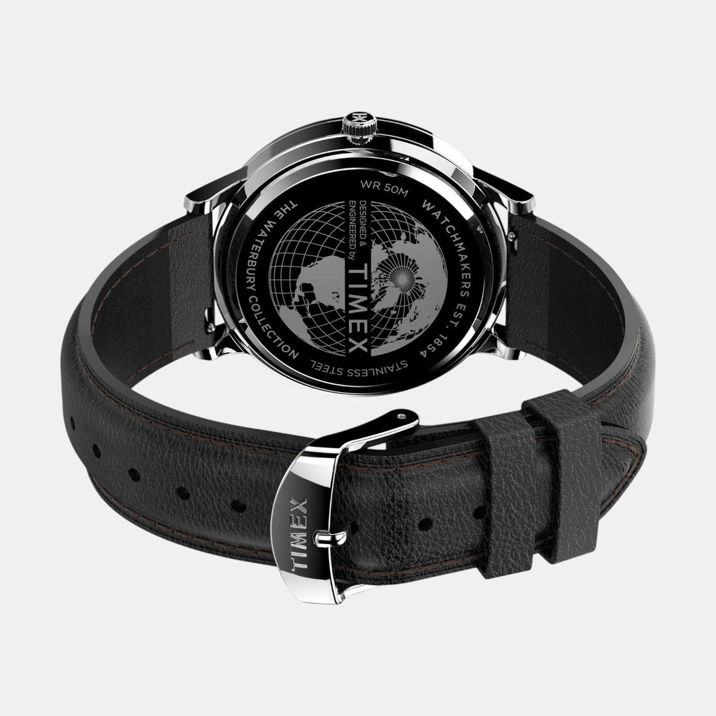 Men Quartz White Dial Analog Leather Watch TW2U88400UJ