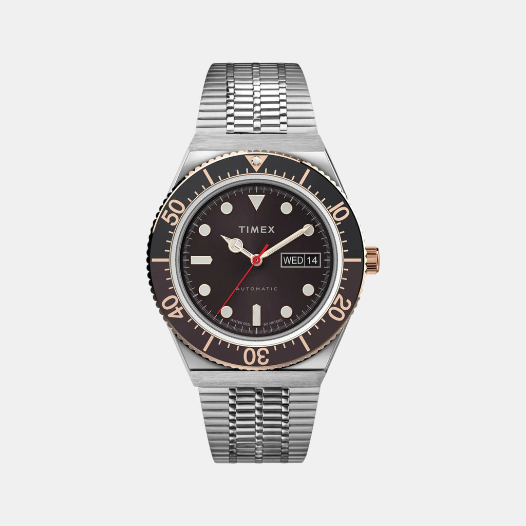 Men Automatic Brown Dial Analog Stainless Steel Watch TW2U96900U9