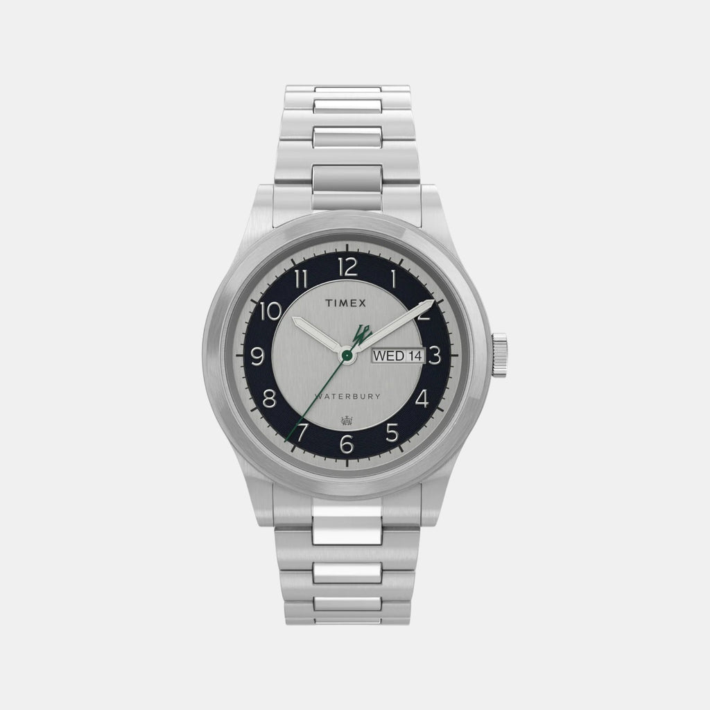 Men Quartz Silver Dial Analog Stainless Steel Watch TW2U99300UJ