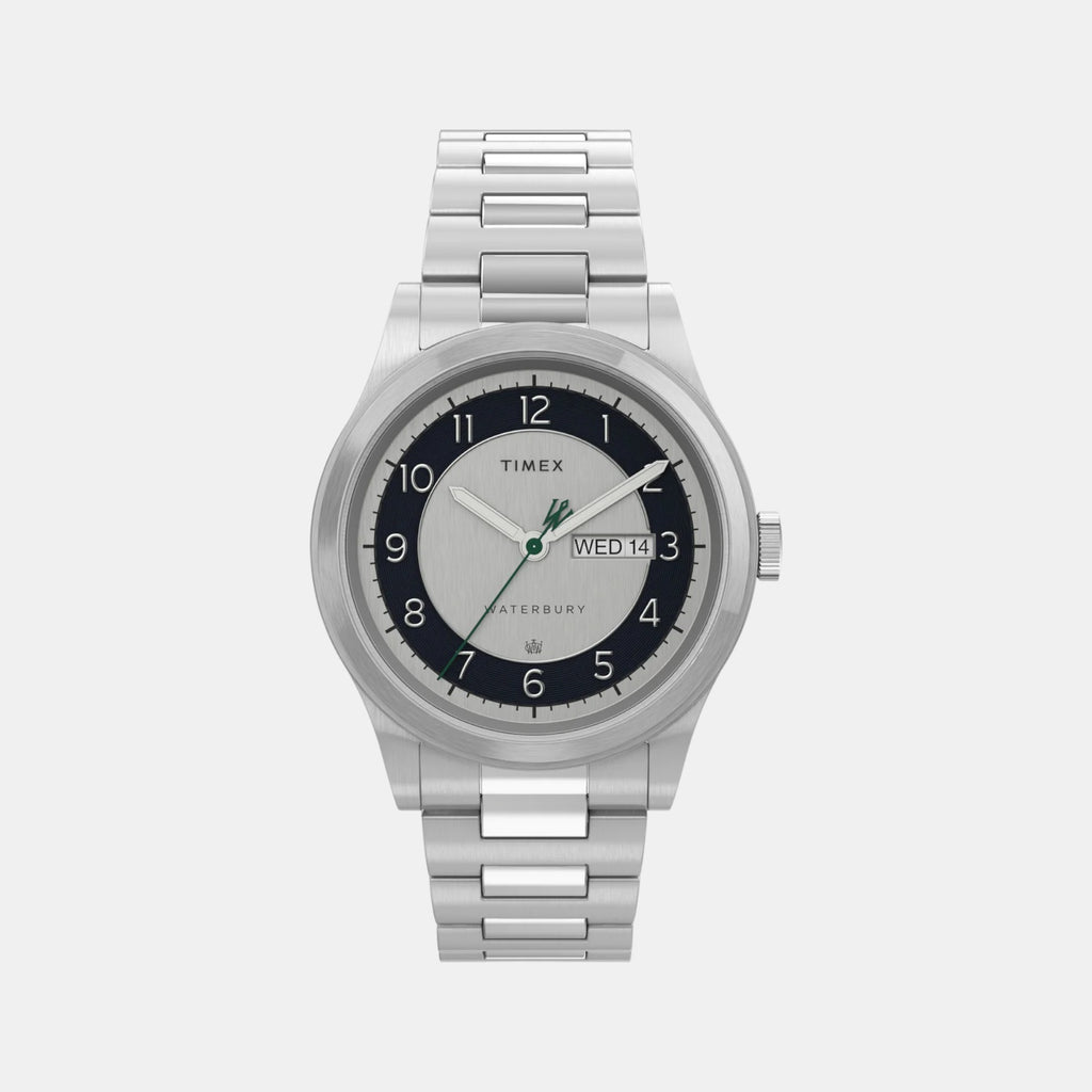 Men Quartz Silver Dial Analog Stainless Steel Watch TW2U99300UJ