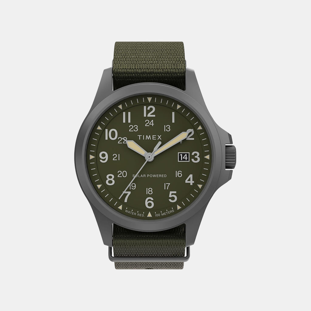 Men Quartz Green Dial Analog Silicone Watch TW2V03700X6