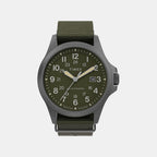 Men Quartz Green Dial Analog Silicone Watch TW2V03700X6