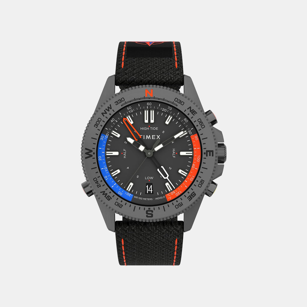 Men Quartz Black Dial Analog Silicone Watch TW2V03900X6