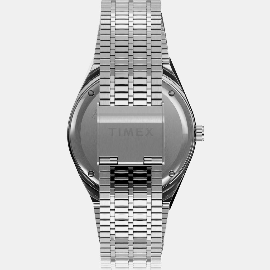 Q Timex Reissue Men Quartz Blue Dial Analog Stainless Steel Watch TW2V18300U9