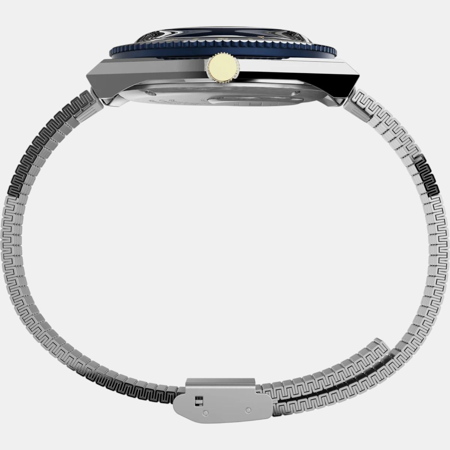 Men Quartz Blue Dial Analog Stainless Steel Watch TW2V18400U9