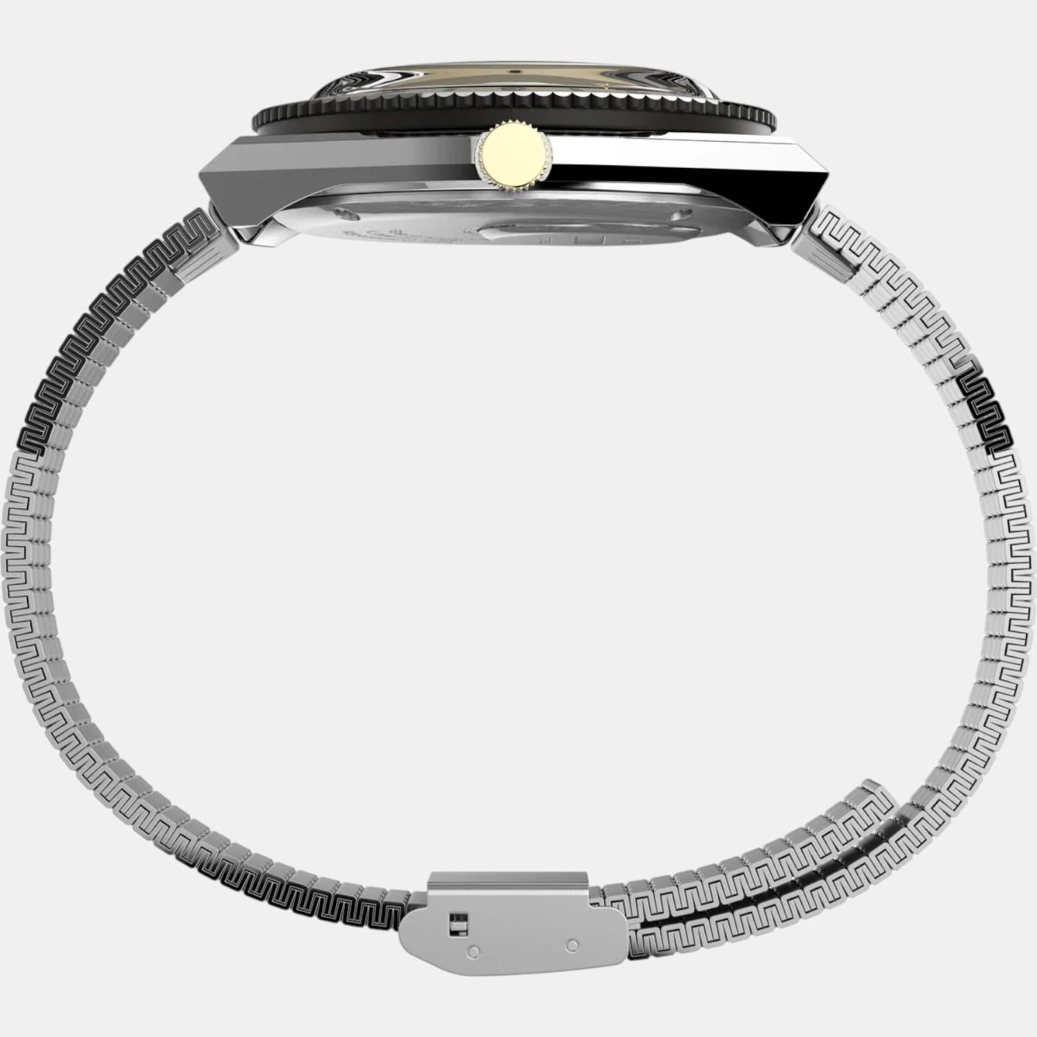 Men Quartz Champagne Dial Analog Stainless Steel Watch TW2V18600U9