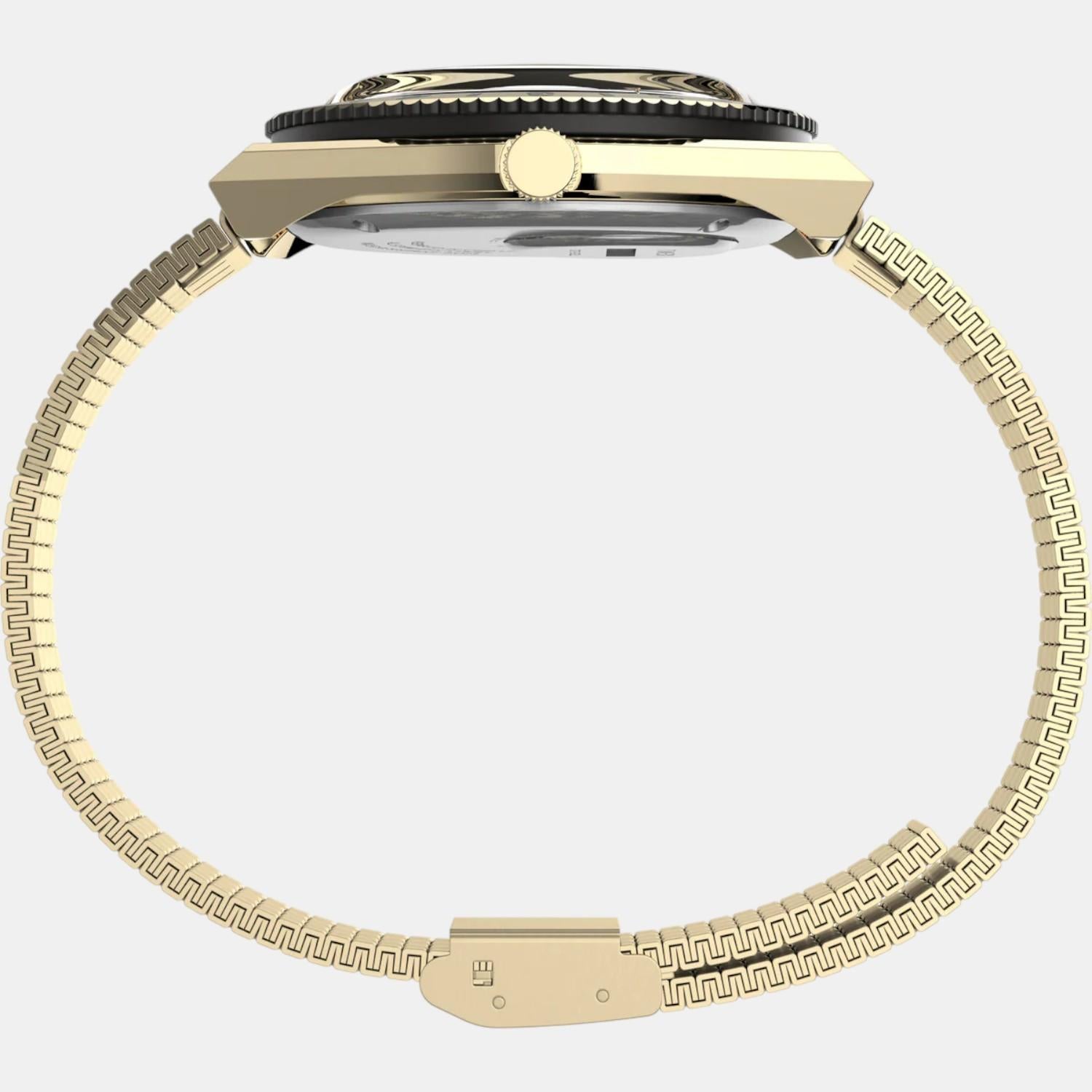 Men Quartz Black Dial Analog Stainless Steel Watch TW2V18800U9