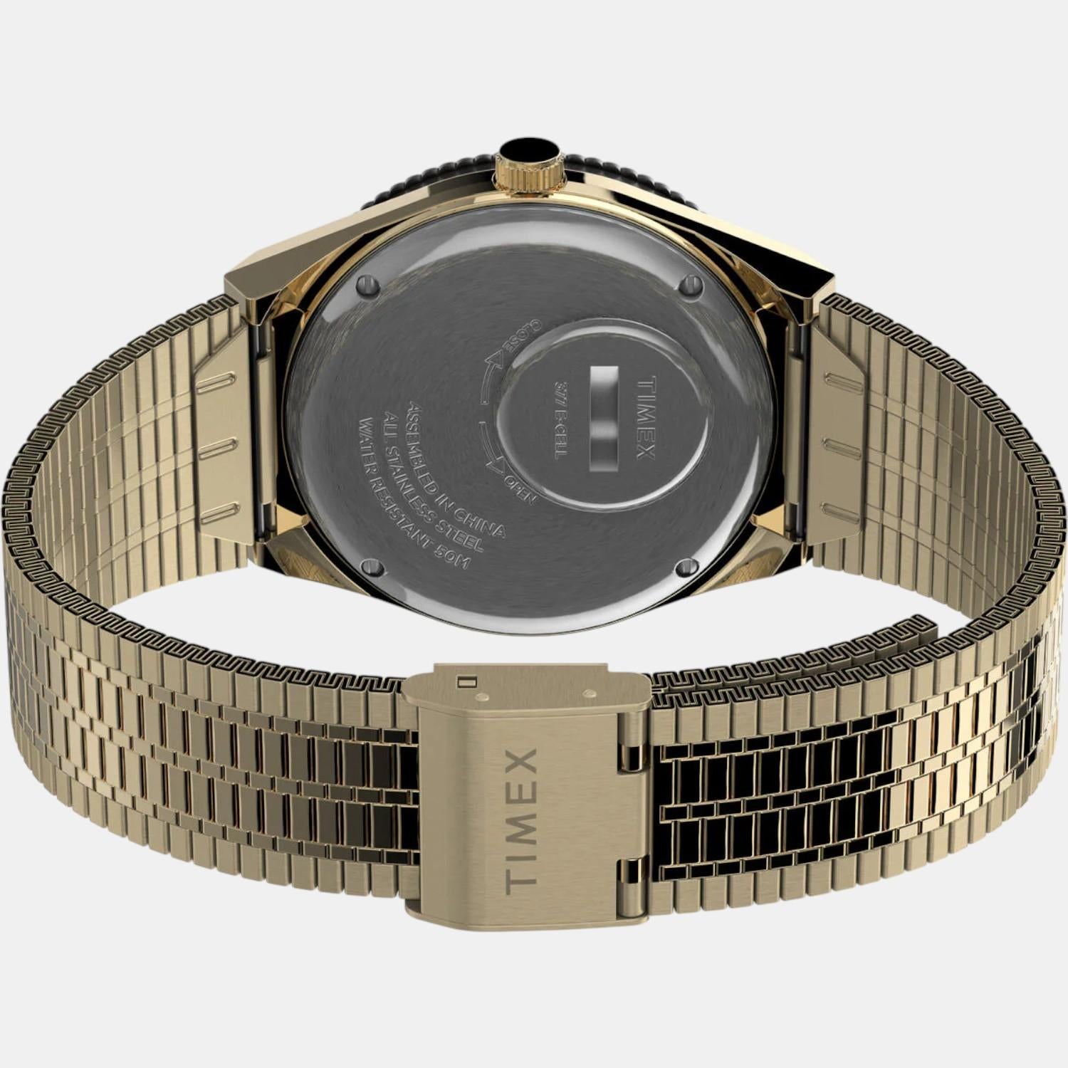 Men Quartz Black Dial Analog Stainless Steel Watch TW2V18800U9