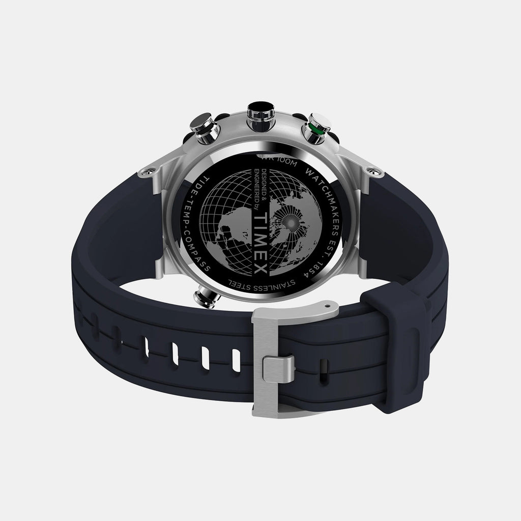 Men Quartz Blue Dial Analog Silicone Watch TW2V22100UJ