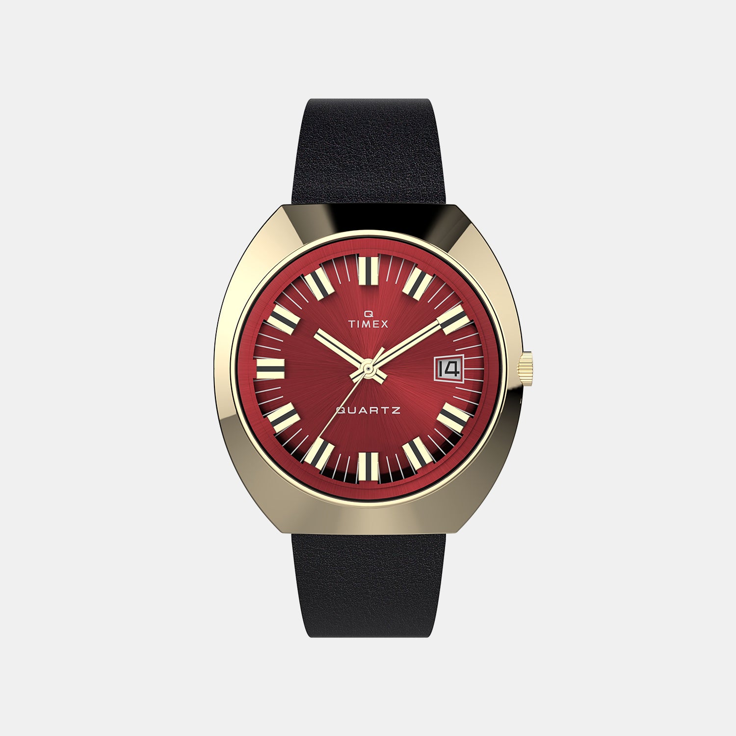 Timex Lab Men Quartz Burgundy Dial Analog Leather Watch TW2V25400IK