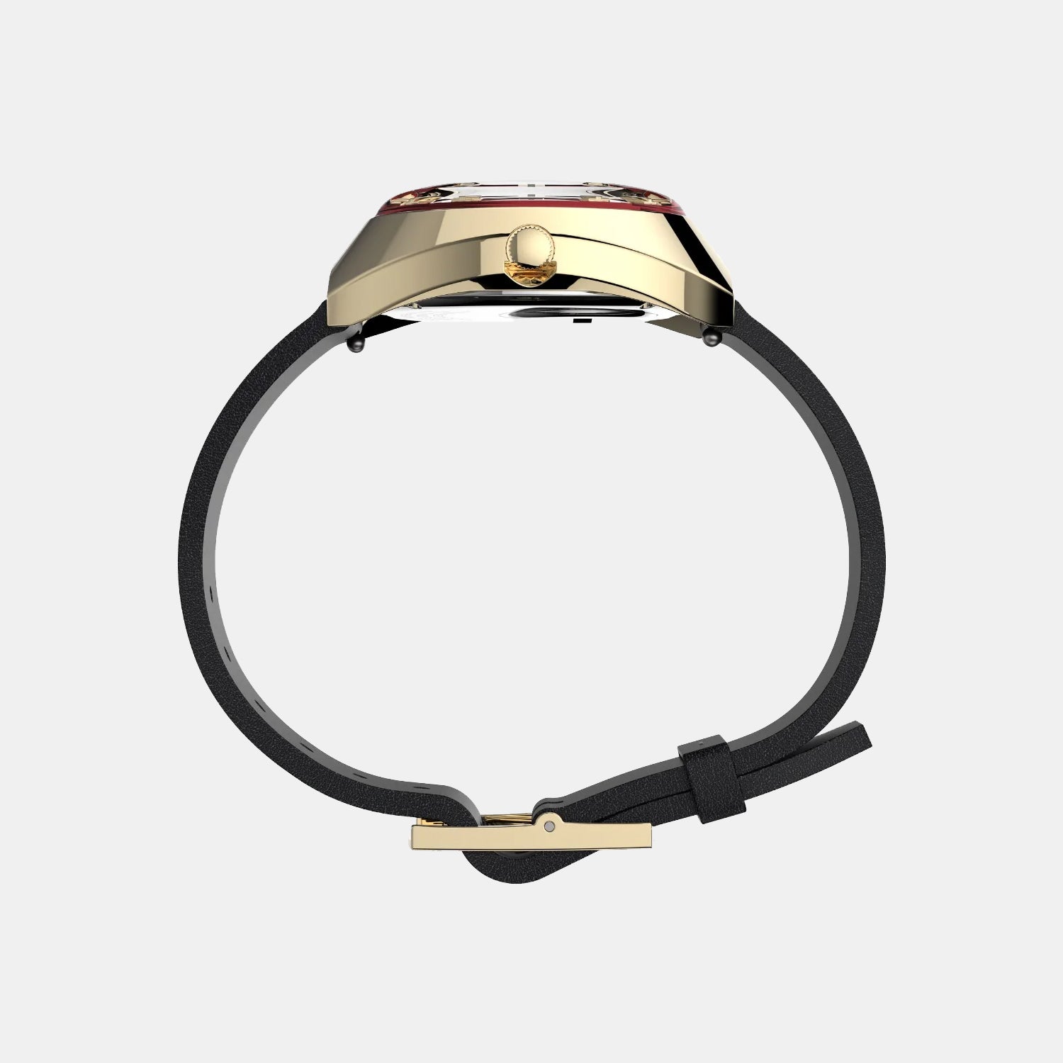 Q Timex Men Quartz Burgundy Dial Analog Leather Watch TW2V25400U9