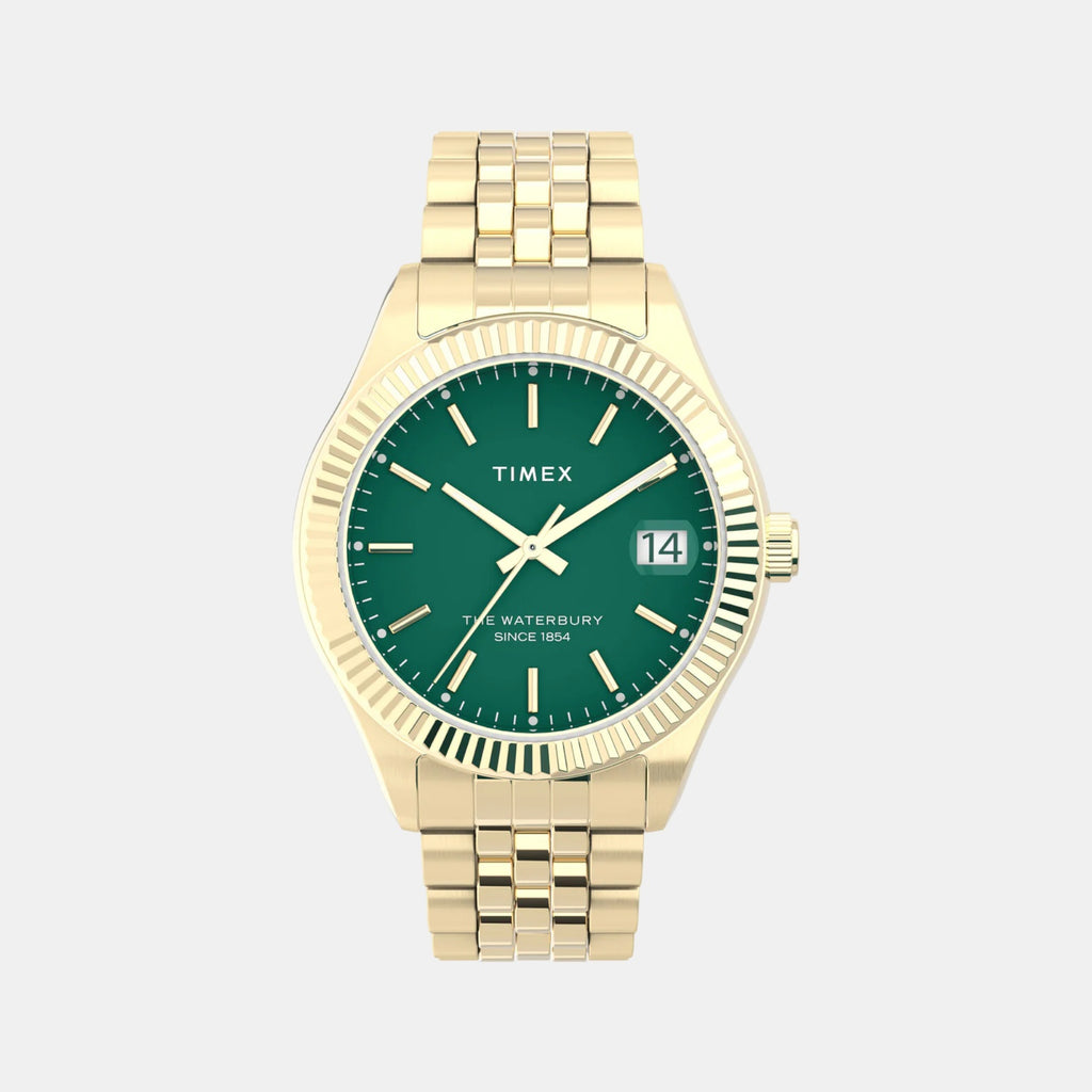 Women Quartz Green Dial Analog Stainless Steel Watch TW2V31700UJ