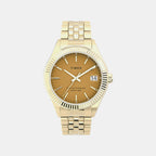 Waterbury Women Quartz Orange Dial Analog Stainless Steel Watch TW2V31800UJ