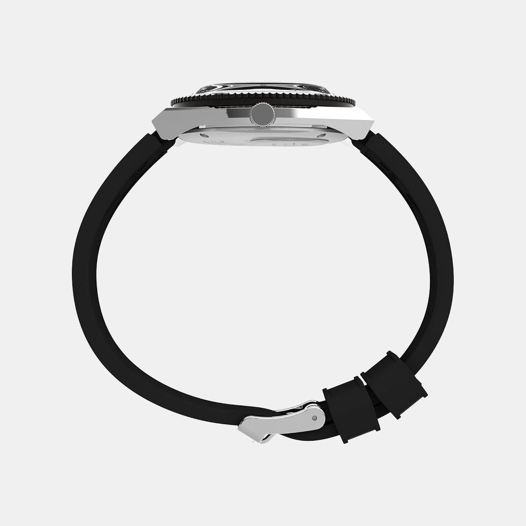 Men Quartz Black Dial Analog Silicone Watch TW2V32000U9