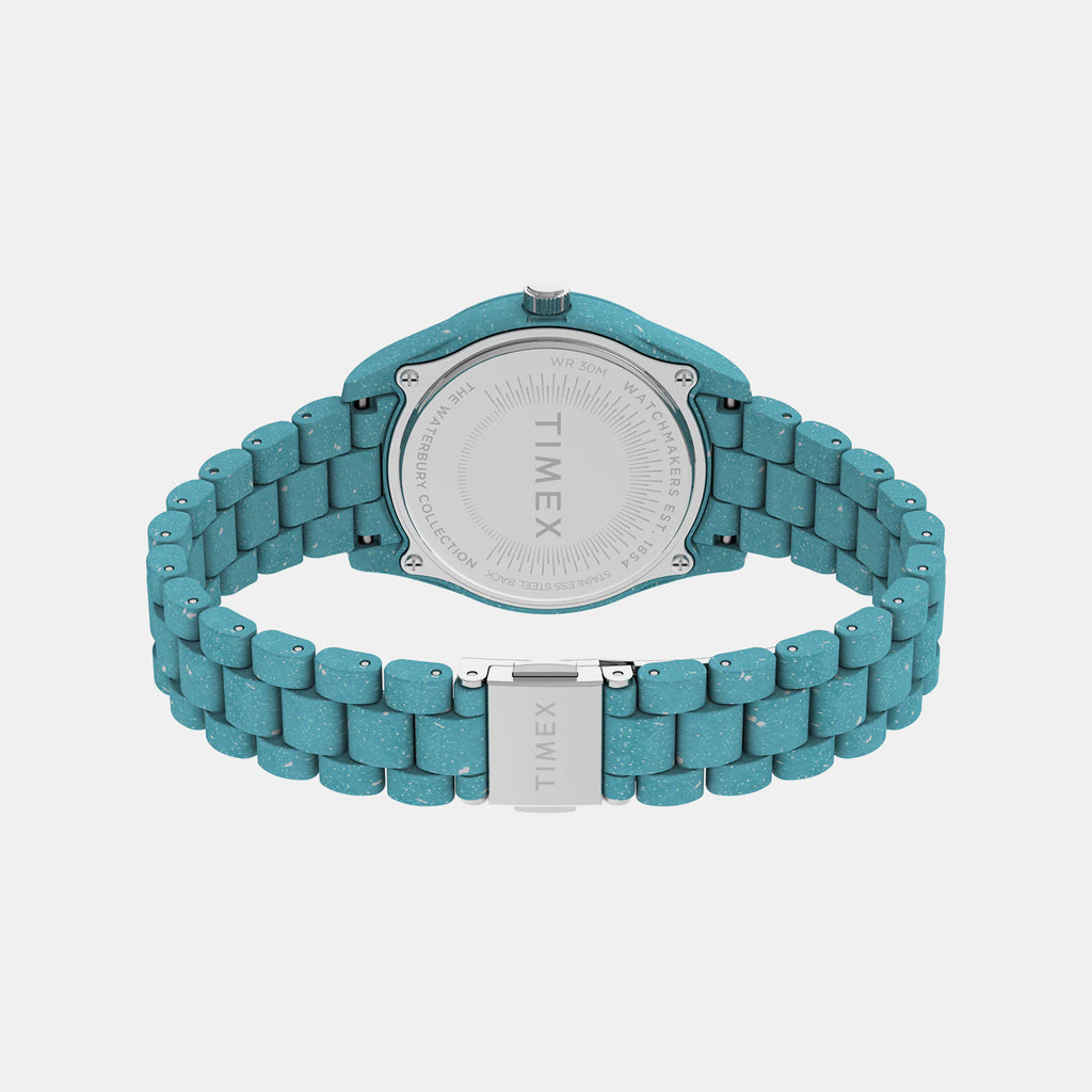 Waterbury Women Quartz Blue Dial Analog Brass Watch TW2V33200X6