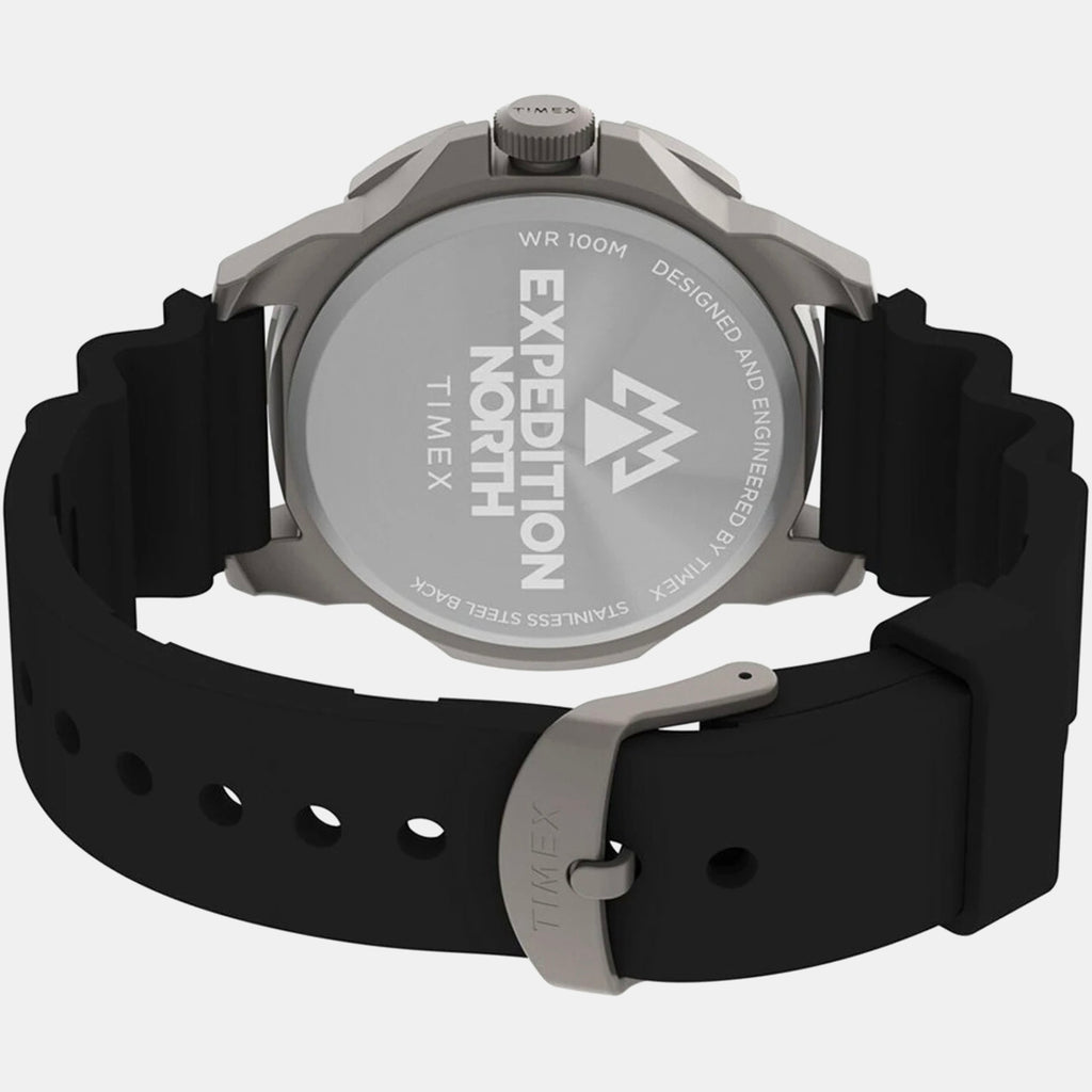 Men Quartz Black Dial Analog Silicone Watch TW2V40600X6