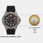Men Quartz Black Dial Analog Silicone Watch TW2V40600X6