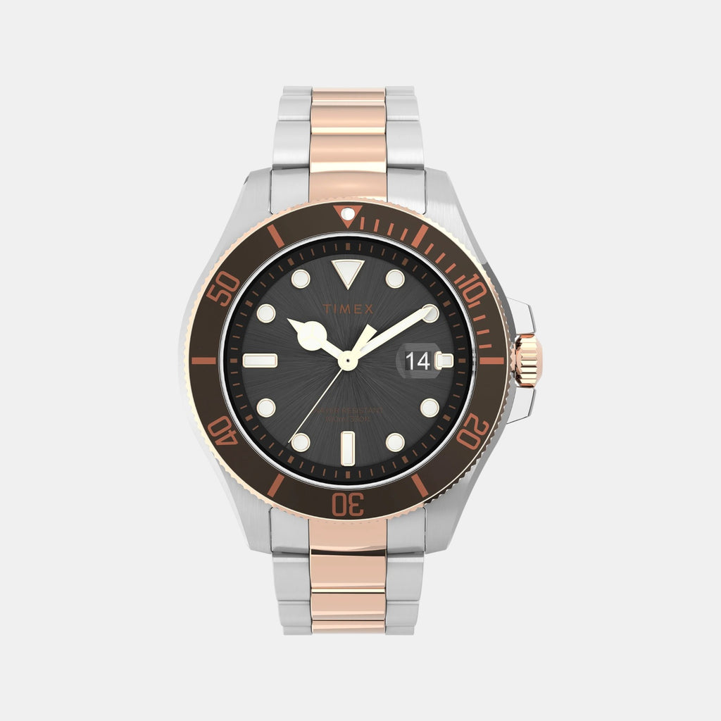 Men Quartz Black Dial Analog Stainless Steel Watch TW2V42100UJ