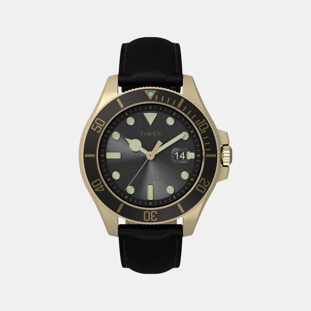 Men Quartz Black Dial Analog Leather Watch TW2V42200UJ