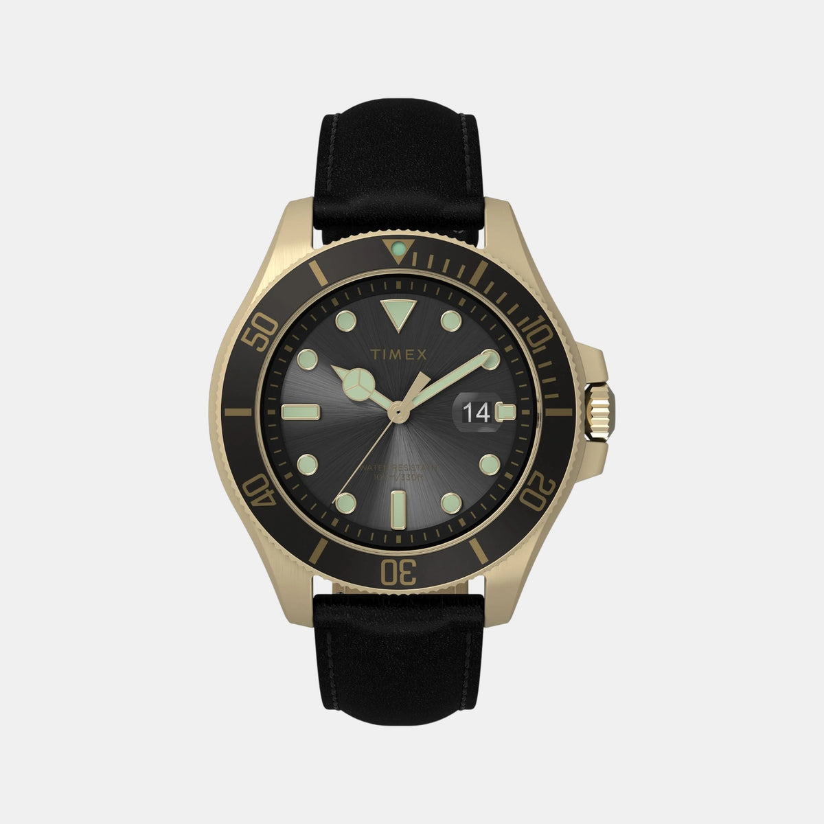Men Quartz Black Dial Analog Leather Watch TW2V42200UJ