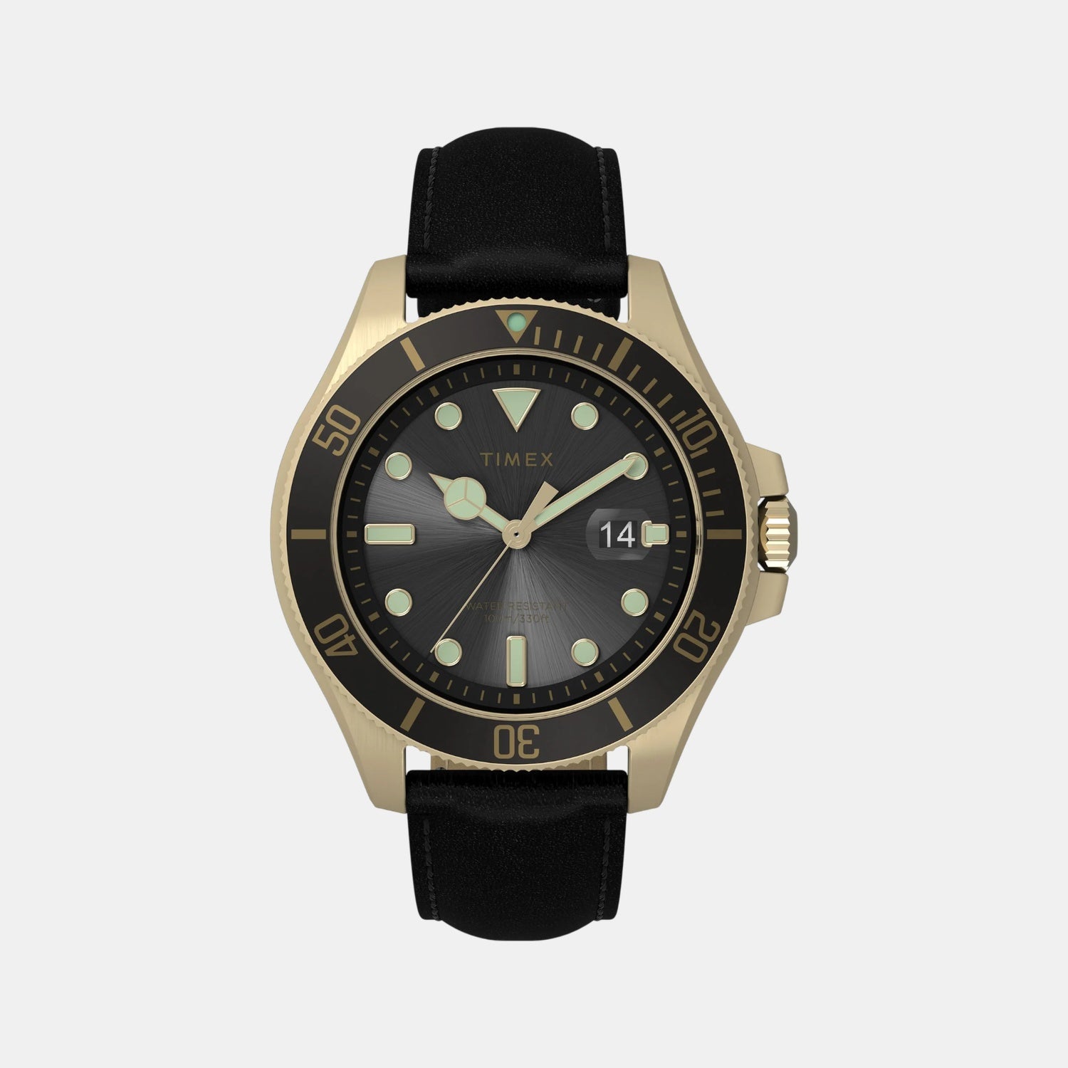 Men Quartz Black Dial Analog Leather Watch TW2V42200UJ