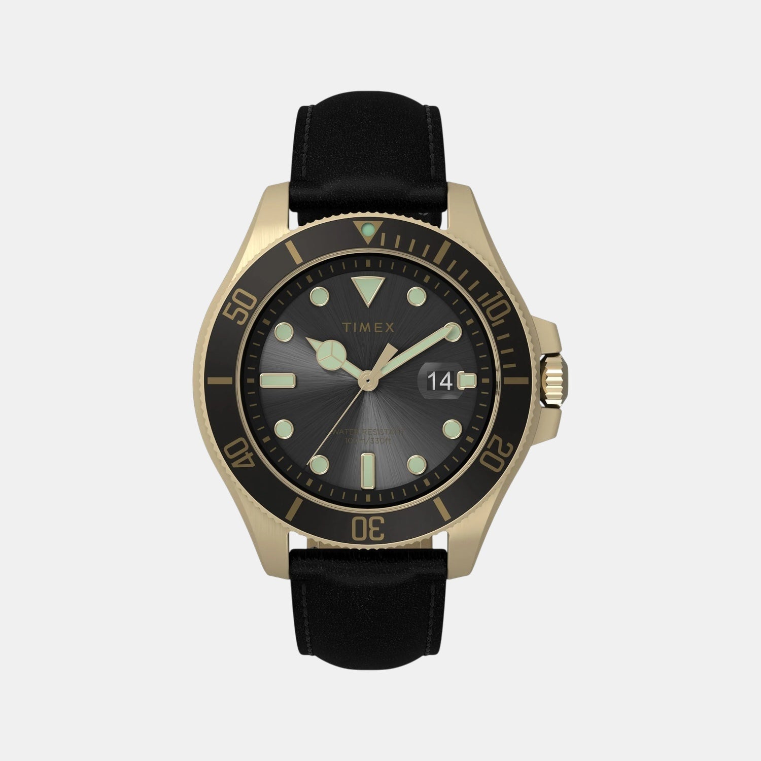 Men Quartz Black Dial Analog Leather Watch TW2V42200UJ