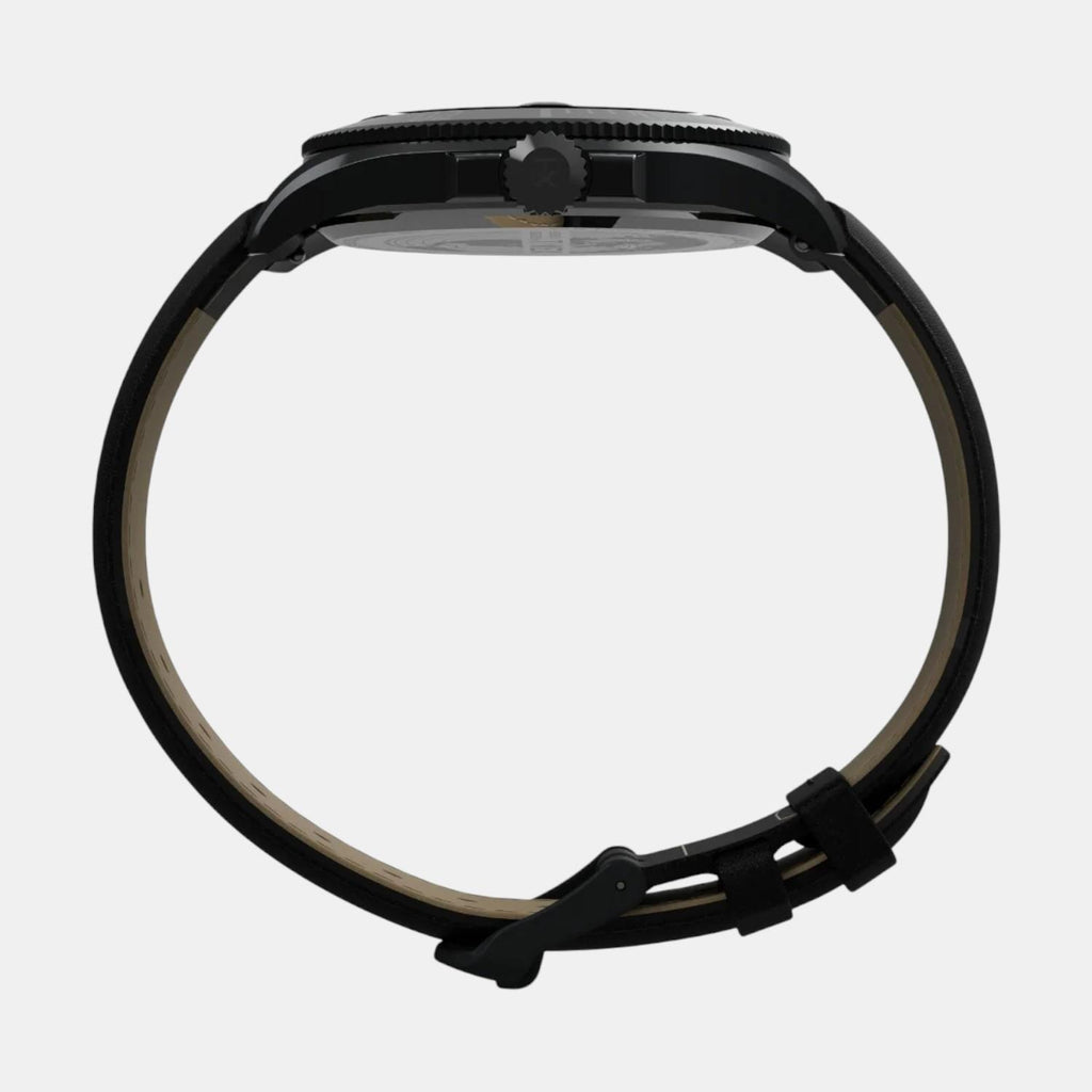 Men Quartz Black Dial Analog Leather Watch TW2V42300UJ