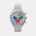 Waterbury Men Quartz Silver Dial Chronograph Stainless Steel Watch TW2V42400UJ