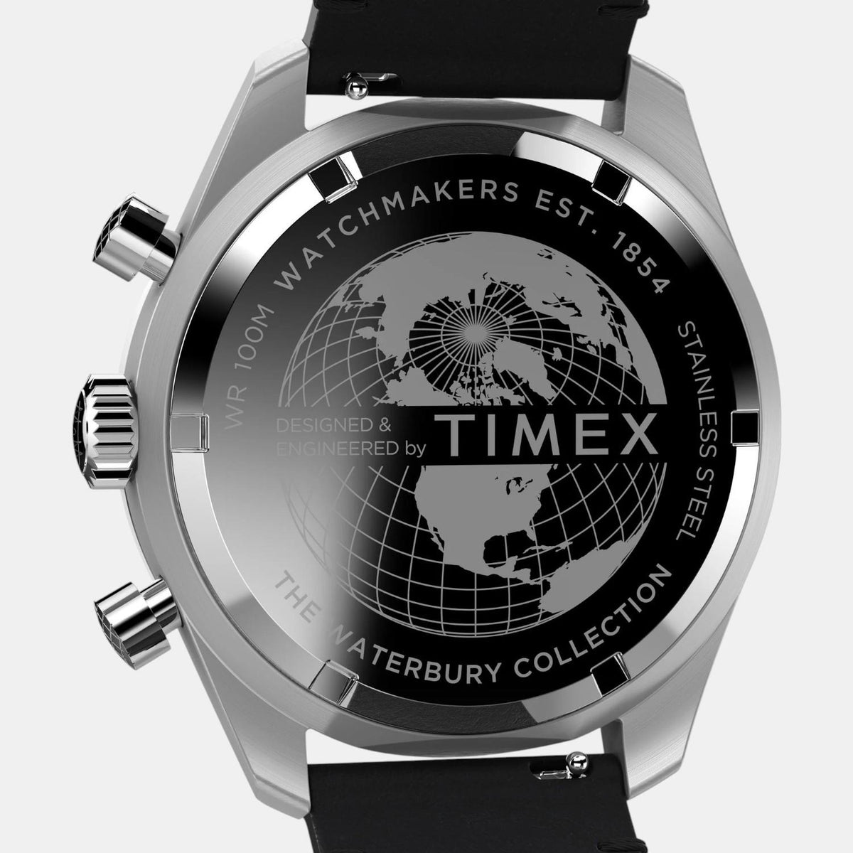 Waterbury Men Quartz Black Dial Analog Leather Watch TW2V42500UJ