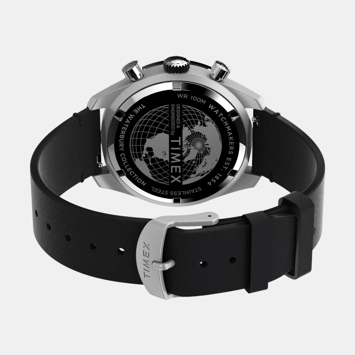 Waterbury Men Quartz Black Dial Analog Leather Watch TW2V42500UJ