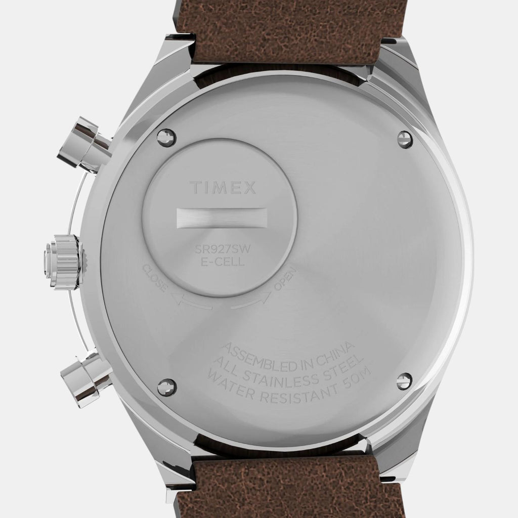 Men Quartz Cream Dial Analog Leather Watch TW2V42800U9