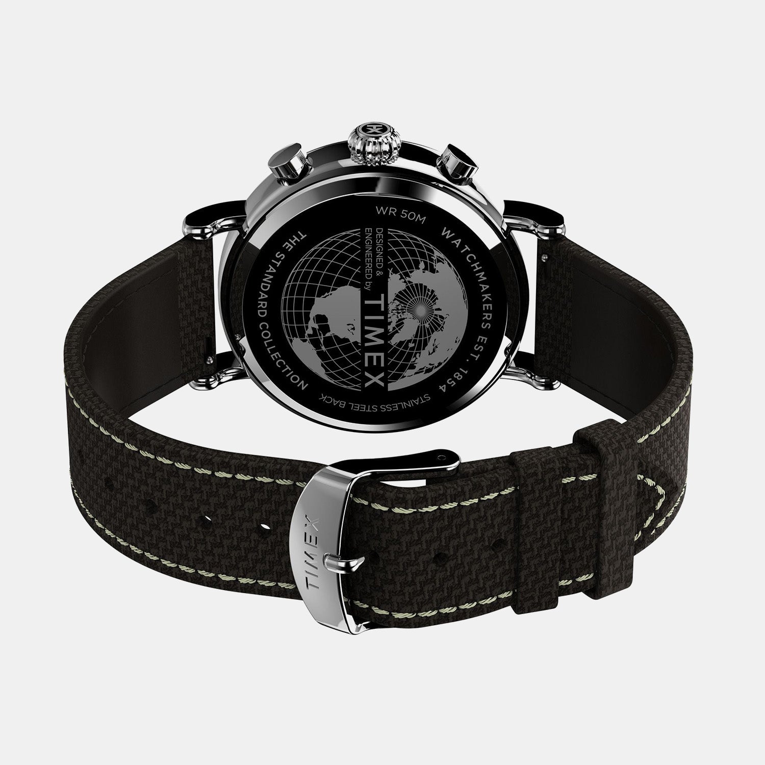 Waterbury Men Quartz Beige Dial Chronograph Fabric Watch TW2V43800UJ