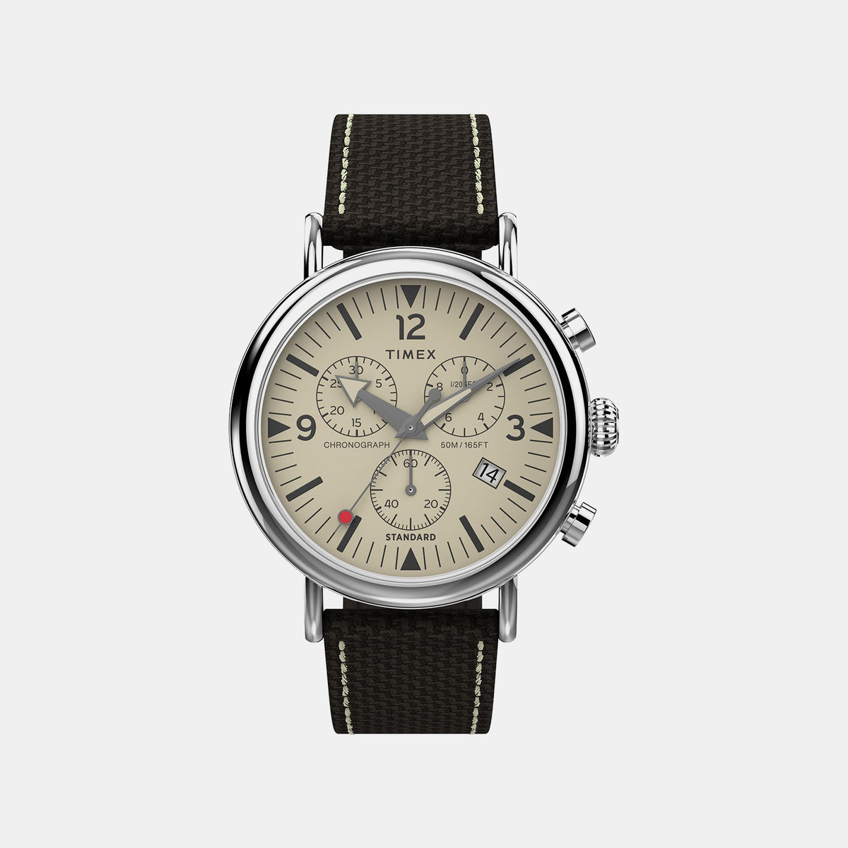 Waterbury Men Quartz Beige Dial Chronograph Fabric Watch TW2V43800UJ
