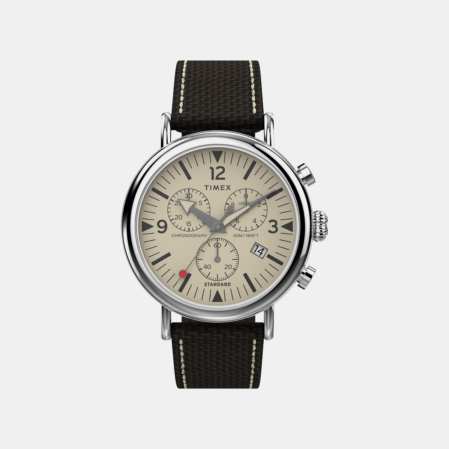 Waterbury Men Quartz Beige Dial Chronograph Fabric Watch TW2V43800UJ